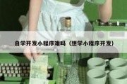 自学开发小程序难吗（想学小程序开发）