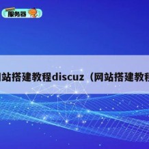 网站搭建教程discuz（网站搭建教程）