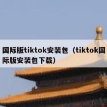 国际版tiktok安装包（tiktok国际版安装包下载）