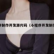 小程序制作开发源代码（小程序开发制作平台源码）