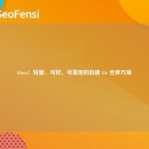 Gitea：轻量、可控、可落地的自建 Git 仓库方案