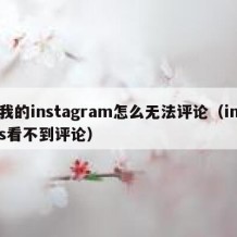 我的instagram怎么无法评论（ins看不到评论）