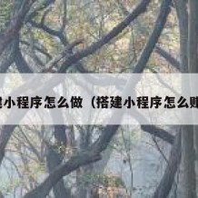 搭建小程序怎么做（搭建小程序怎么赚钱）