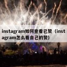 instagram如何查看已赞（instagram怎么看自己的赞）