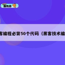 黑客编程必背50个代码（黑客技术编程）
