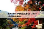 国内tiktok网络怎么解决（tiktok在国内没网络）