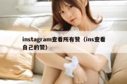 instagram查看所有赞（ins查看自己的赞）