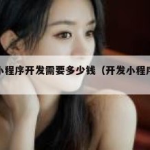 商城小程序开发需要多少钱（开发小程序商城费用）