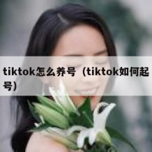 tiktok怎么养号（tiktok如何起号）