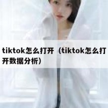 tiktok怎么打开（tiktok怎么打开数据分析）