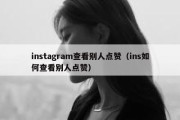 instagram查看别人点赞（ins如何查看别人点赞）