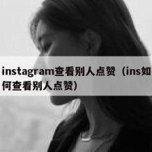 instagram查看别人点赞（ins如何查看别人点赞）