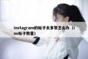 instagram的帖子太多赞怎么办（ins帖子数量）