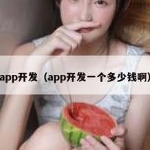 app开发（app开发一个多少钱啊）