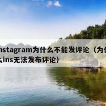 instagram为什么不能发评论（为什么ins无法发布评论）