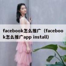 facebook怎么推广（facebook怎么推广app install）