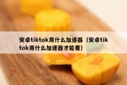 安卓tiktok用什么加速器（安卓tiktok用什么加速器才能看）