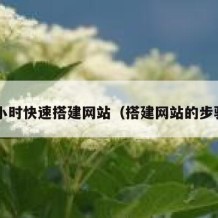 1小时快速搭建网站（搭建网站的步骤）