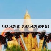 tiktok外贸（tiktok外贸平台）