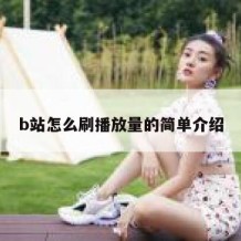 b站怎么刷播放量的简单介绍