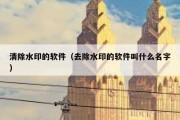 清除水印的软件（去除水印的软件叫什么名字）