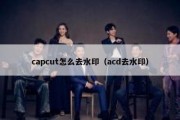 capcut怎么去水印（acd去水印）