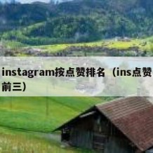 instagram按点赞排名（ins点赞前三）