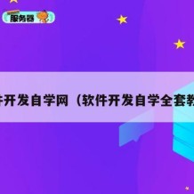 软件开发自学网（软件开发自学全套教程）