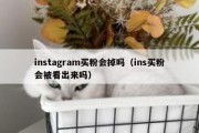 instagram买粉会掉吗（ins买粉会被看出来吗）