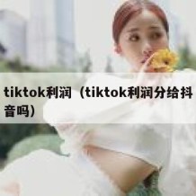 tiktok利润（tiktok利润分给抖音吗）