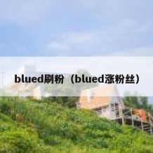 blued刷粉（blued涨粉丝）