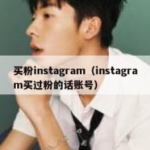 买粉instagram（instagram买过粉的话账号）