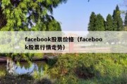 facebook股票价格（facebook股票行情走势）