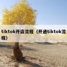 tiktok开店流程（开通tiktok流程）