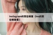 instagram的赞在哪里（ins的赞在哪里看）