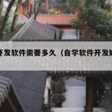 自学开发软件需要多久（自学软件开发好找工作吗）