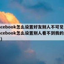 facebook怎么设置好友别人不可见（facebook怎么设置别人看不到我的好友）