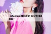 instagram如何涨赞（ins如何涨粉丝）