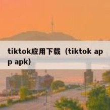 tiktok应用下载（tiktok app apk）