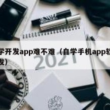 自学开发app难不难（自学手机app软件开发）