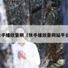 快手播放量刷（快手播放量网站平台）