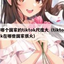 哪个国家的tiktok尺度大（tiktok在哪些国家很火）