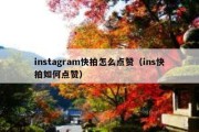 instagram快拍怎么点赞（ins快拍如何点赞）