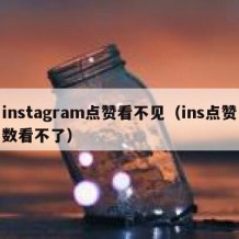 instagram点赞看不见（ins点赞数看不了）