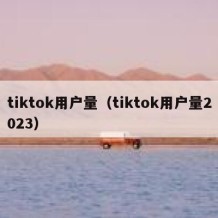 tiktok用户量（tiktok用户量2023）