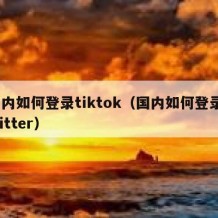 国内如何登录tiktok（国内如何登录twitter）