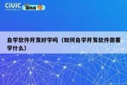 自学软件开发好学吗（如何自学开发软件需要学什么）