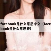 facebook是什么意思中文（facebook是什么意思呀）