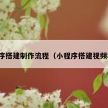 小程序搭建制作流程（小程序搭建视频教程）