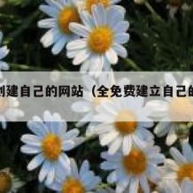 免费创建自己的网站（全免费建立自己的网站）